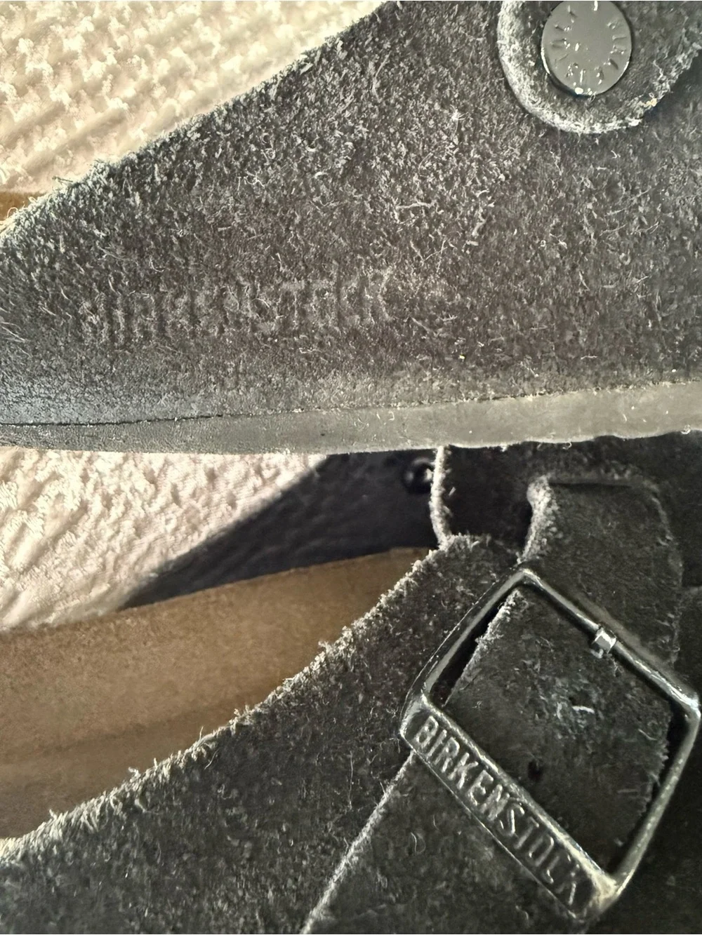Birkenstock Boston Black Suede Clogs Mule Slip-On Approx Men’s US 9 Read Meas